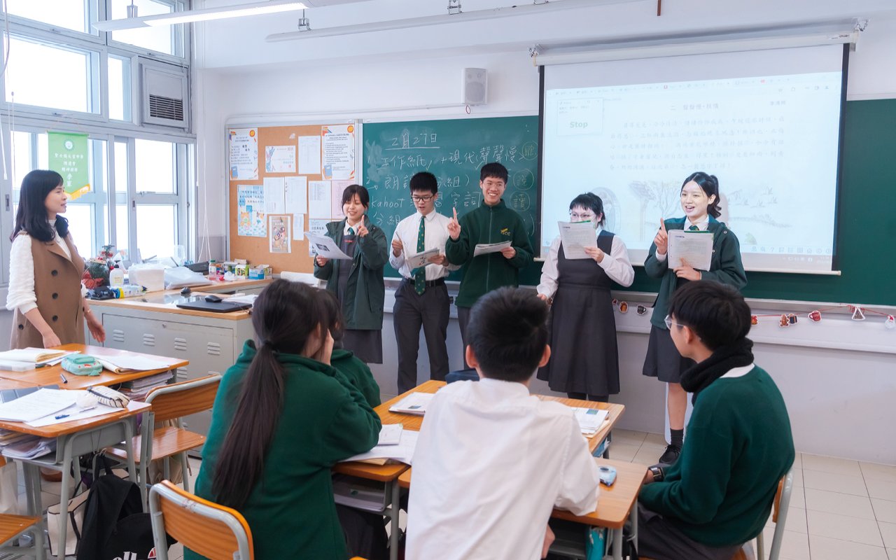 「生本教學」是學校近年發展的重點,漸次提升學生課堂的參與度。